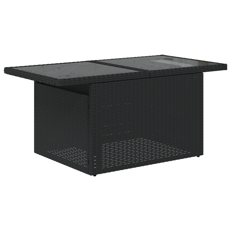 Casa si Gradina - Gradina si terasa - Mobilier exterior - Canapele si fotolii gradina - Set de canapea de gradina de 5 piese cu perne Negru Rachita Poliester - Infinity.ro