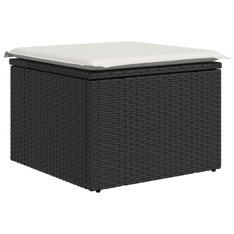 Casa si Gradina - Gradina si terasa - Mobilier exterior - Canapele si fotolii gradina - Set de Dining cu 8 Piese pentru Gradina cu Perne Negru Polyratan Acacia - Infinity.ro