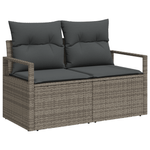 Casa si Gradina - Gradina si terasa - Mobilier exterior - Canapele si fotolii gradina - Set canapea gradina  cu 8 piese si perne gri din ratan - Infinity.ro