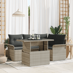 Casa si Gradina - Gradina si terasa - Mobilier exterior - Seturi mobila gradina - Set Canapea din 5 Piese cu Perne Gri Deschis Rattan Polimeric - Infinity.ro
