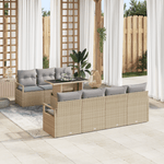 Casa si Gradina - Gradina si terasa - Mobilier exterior - Canapele si fotolii gradina - Set Canapea Gradina 8 Piese Bej din Ratan Polimerizat - Infinity.ro