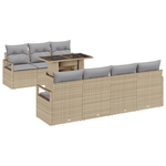 Casa si Gradina - Gradina si terasa - Mobilier exterior - Canapele si fotolii gradina - Set Canapea Gradina 8 Piese Bej din Ratan Polimerizat - Infinity.ro