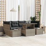 Casa si Gradina - Gradina si terasa - Mobilier exterior - Canapele si fotolii gradina - Set de canapea de gradina cu perne Gri Ratan Poli - Infinity.ro