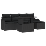 Casa si Gradina - Gradina si terasa - Mobilier exterior - Canapele si fotolii gradina - Set Canapele Gradina  cu Perne Ratan Negru Poliester - Infinity.ro