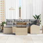 Casa si Gradina - Gradina si terasa - Mobilier exterior - Canapele si fotolii gradina - Set Canapea Gradina cu Perne Bej Ratan Poli - Infinity.ro