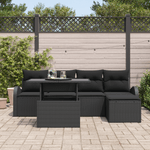 Casa si Gradina - Gradina si terasa - Mobilier exterior - Canapele si fotolii gradina - Set de canapea de gradina cu 6 piese si perne - Infinity.ro