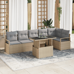 Casa si Gradina - Gradina si terasa - Mobilier exterior - Canapele si fotolii gradina - Set de canapele pentru gradina  cu perne Bej din ratan poli - Infinity.ro