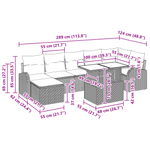 Casa si Gradina - Gradina si terasa - Mobilier exterior - Canapele si fotolii gradina - Set Canapea Gradina cu Pernute Gri deschis din Poliratan - Infinity.ro