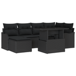 Casa si Gradina - Gradina si terasa - Mobilier exterior - Canapele si fotolii gradina - Set de canapele pentru gradina  cu perne din poliratan negru - Infinity.ro