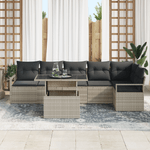 Casa si Gradina - Gradina si terasa - Mobilier exterior - Canapele si fotolii gradina - Set de Canapea pentru Gradina  cu Perne Gri deschis din Ratan Poliester - Infinity.ro
