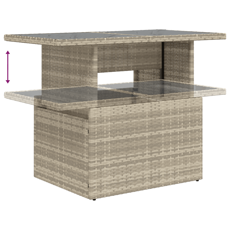 Casa si Gradina - Gradina si terasa - Mobilier exterior - Canapele si fotolii gradina - Set de canapele pentru gradina cu perne gri deschis din ratan poli - Infinity.ro