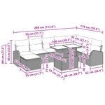 Casa si Gradina - Gradina si terasa - Mobilier exterior - Canapele si fotolii gradina - Set de Canapea de Gradina de 9 Piese cu Perne Bej Gri Ratan Poli - Infinity.ro