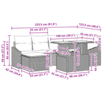 Casa si Gradina - Gradina si terasa - Mobilier exterior - Canapele si fotolii gradina - Set canapea gradina de 7 piese cu perne gri deschis din poli ratan - Infinity.ro