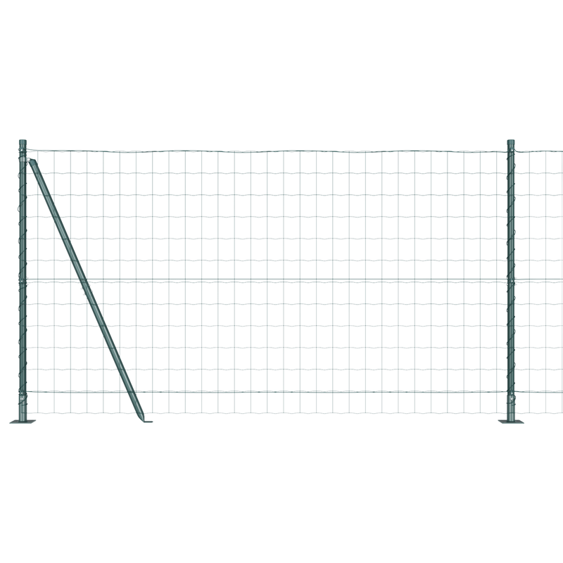 Casa si Gradina - Gradina si terasa - Garduri, panouri si accesorii - Gard Euro cu 7 Stalpi Flansati 1.2x10 m Otel Galvanizat - Infinity.ro