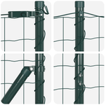 Casa si Gradina - Gradina si terasa - Garduri, panouri si accesorii - Gard Euro cu 7 Stalpi Flansati 1.2x10 m Otel Galvanizat - Infinity.ro