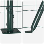 Casa si Gradina - Gradina si terasa - Garduri, panouri si accesorii - Gard Euro cu 7 Stalpi Flansati 1.2x10 m Otel Galvanizat - Infinity.ro