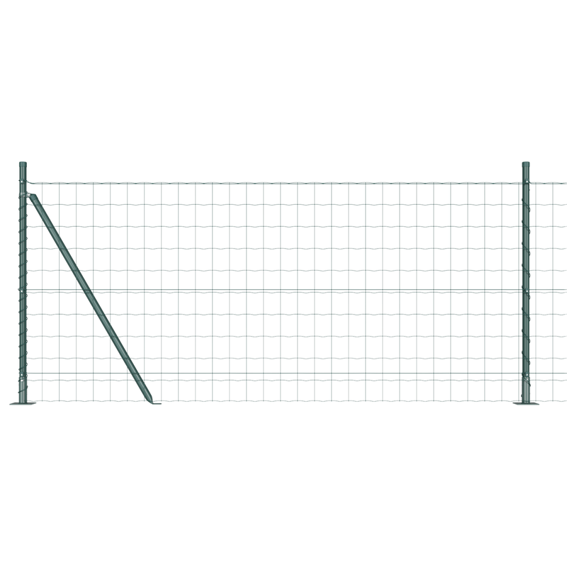 Casa si Gradina - Gradina si terasa - Garduri, panouri si accesorii - Gard Euro cu 13 Posturi Flansate 0.8x25 m Otel Galvanizat - Infinity.ro