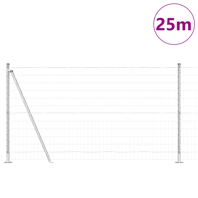 Casa si Gradina - Gradina si terasa - Garduri, panouri si accesorii - Euro Fence cu 13 stalpi flansati 1.2x25 m Otel galvanizat - Infinity.ro