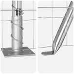 Casa si Gradina - Gradina si terasa - Garduri, panouri si accesorii - Euro Fence cu 13 stalpi flansati 1.2x25 m Otel galvanizat - Infinity.ro