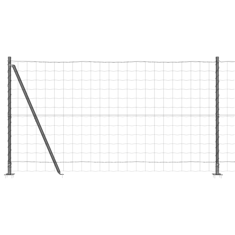Casa si Gradina - Gradina si terasa - Garduri, panouri si accesorii - Gard Euro de la cu 7 Posturi Flansate 1.2x10 m Otel Galvanizat - Infinity.ro