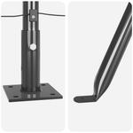 Casa si Gradina - Gradina si terasa - Garduri, panouri si accesorii - Stalpi de gard cu placi de baza 26 buc Ø32mm 90cm Otel galvanizat - Infinity.ro