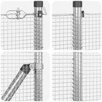 Casa si Gradina - Gradina si terasa - Garduri, panouri si accesorii - Set de stalpi Set de 2 Otel galvanizat 10 x 1 metri Durabil - Infinity.ro