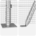 Casa si Gradina - Gradina si terasa - Garduri, panouri si accesorii - Set de stalpi Set de 2 Otel galvanizat 10 x 1 metri Durabil - Infinity.ro