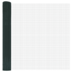 Casa si Gradina - Gradina si terasa - Garduri, panouri si accesorii - Gard din plasa sudata cu 7 stalpi cu flanse Verde 1.2x10 m Otel - Infinity.ro