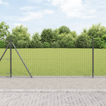 Casa si Gradina - Gradina si terasa - Garduri, panouri si accesorii - Euro Fence cu 7 stalpi cu flansa 0.8x10 m Otel galvanizat - Infinity.ro