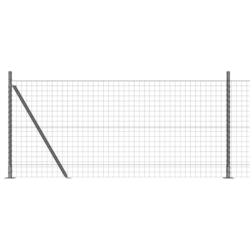 Casa si Gradina - Gradina si terasa - Garduri, panouri si accesorii - Euro Fence cu 7 stalpi cu flansa 0.8x10 m Otel galvanizat - Infinity.ro