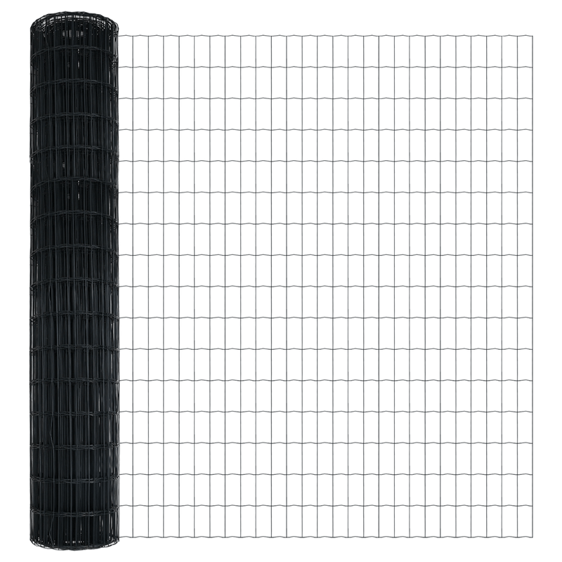 Casa si Gradina - Gradina si terasa - Garduri, panouri si accesorii - Euro Fence cu 7 Stalpi Flansati 1.6x10 m Otel Galvanizat - Infinity.ro