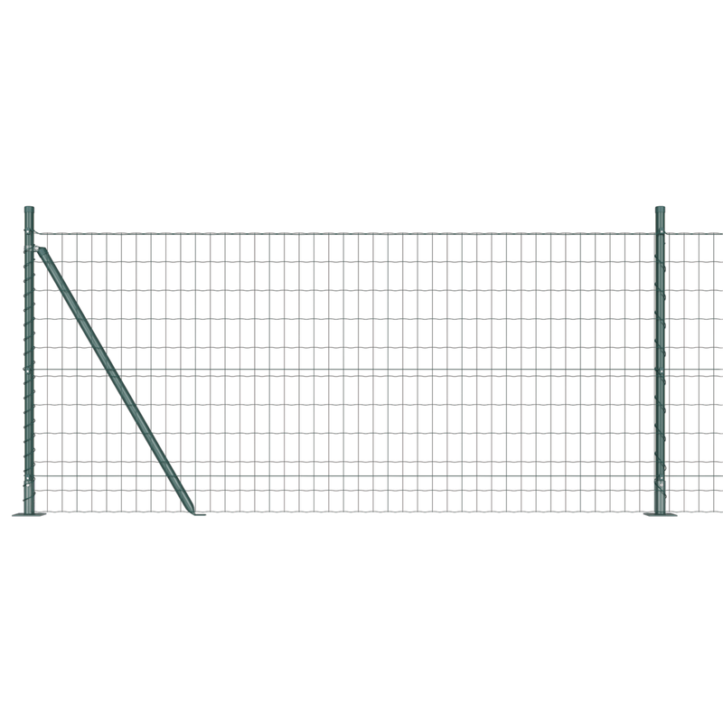 Casa si Gradina - Gradina si terasa - Garduri, panouri si accesorii - Gard Euro cu 13 Stalpi Flansati 0.8x25 m Otel Galvanizat - Infinity.ro
