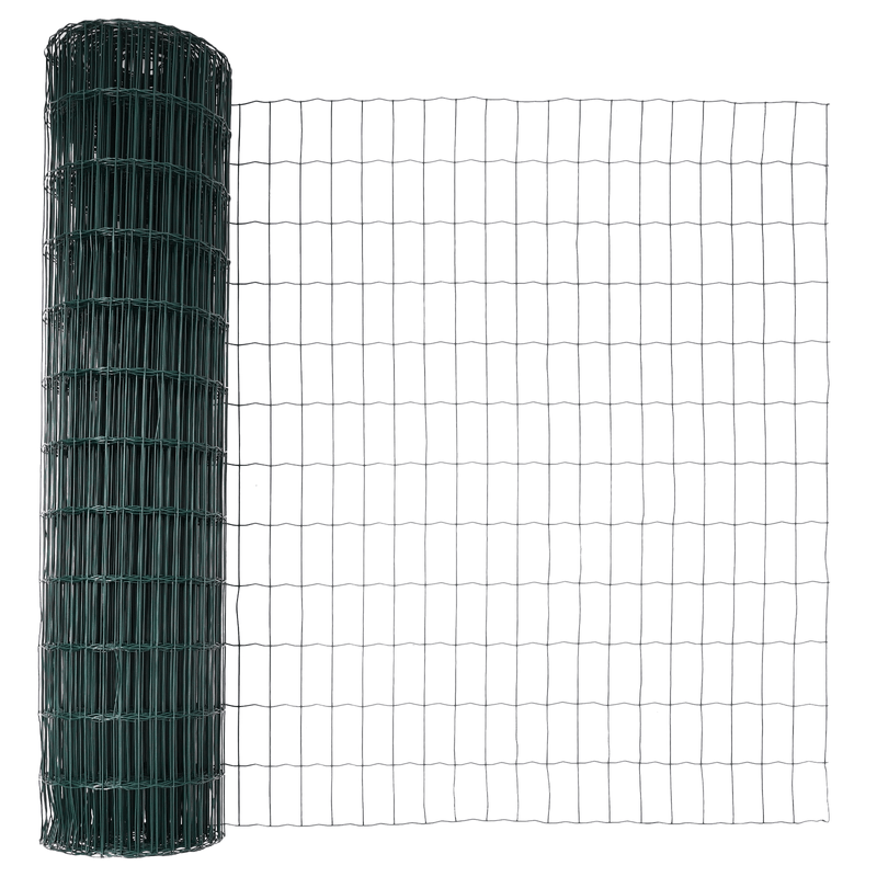 Casa si Gradina - Gradina si terasa - Garduri, panouri si accesorii - Gard Euro cu 13 Stalpi Flansati 0.8x25 m Otel Galvanizat - Infinity.ro