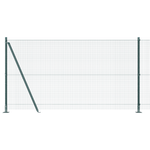 Casa si Gradina - Gradina si terasa - Garduri, panouri si accesorii - Gard din Sarma Sudata cu 13 Stalpi Flangati Verde 1.2x50 m Otel - Infinity.ro