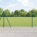 Casa si Gradina - Gradina si terasa - Garduri, panouri si accesorii - Gard Euro cu 7 Posturi Flansate 1.2x10 m Otel Galvanizat - Infinity.ro