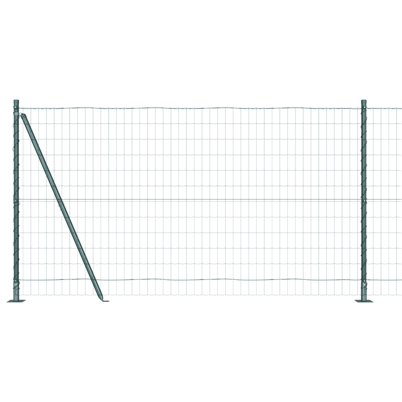 Casa si Gradina - Gradina si terasa - Garduri, panouri si accesorii - Gard Euro cu 7 Posturi Flansate 1.2x10 m Otel Galvanizat - Infinity.ro