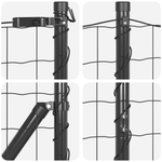 Casa si Gradina - Gradina si terasa - Garduri, panouri si accesorii - gard Euro cu 7 Stalpi Flansati 1.2x10 m Otel Galvanizat - Infinity.ro