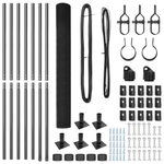 Casa si Gradina - Gradina si terasa - Garduri, panouri si accesorii - Gard din plasa sudata cu 7 Stalpi Flansati Gri 1.6x10 m Otel - Infinity.ro