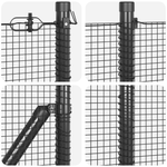 Casa si Gradina - Gradina si terasa - Garduri, panouri si accesorii - Gard din plasa sudata cu 7 Stalpi Flansati Gri 1.6x10 m Otel - Infinity.ro