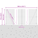 Casa si Gradina - Gradina si terasa - Garduri, panouri si accesorii - Gard din plasa sudata cu 7 Stalpi Flansati Gri 1.6x10 m Otel - Infinity.ro