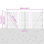 Casa si Gradina - Gradina si terasa - Garduri, panouri si accesorii - Euro Fence cu 7 stalpi flansati 1x10 m Otel galvanizat - Infinity.ro