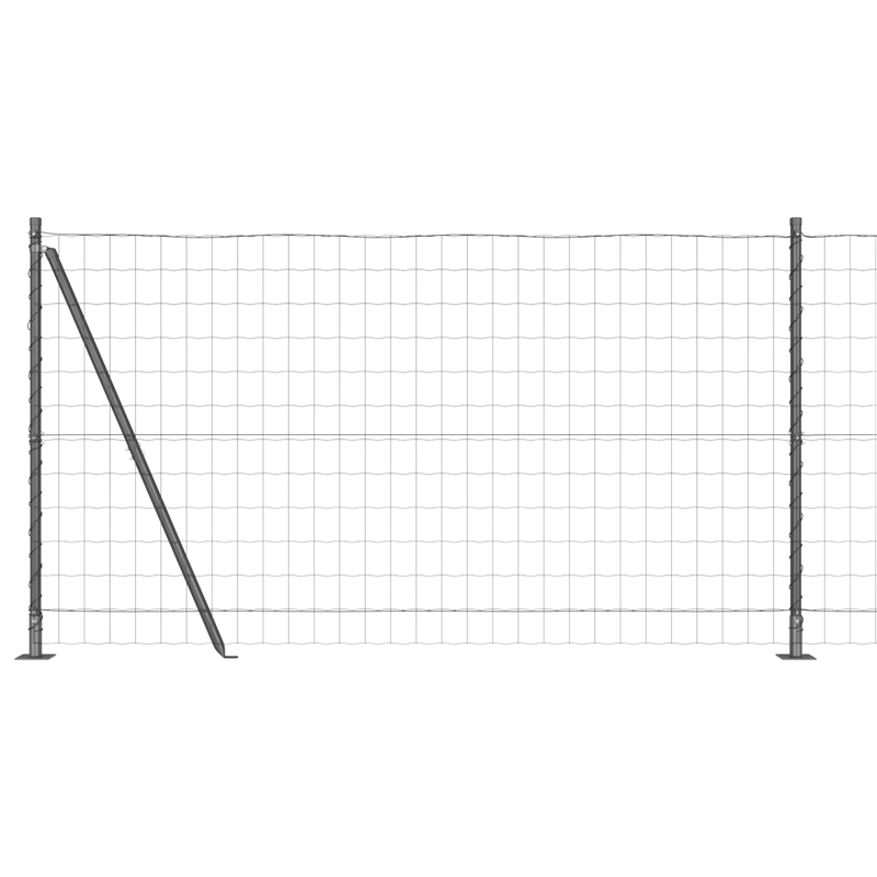 Casa si Gradina - Gradina si terasa - Garduri, panouri si accesorii - Gard Euro cu 13 Stalpi Flansati 1.2x25 m din otel galvanizat - Infinity.ro