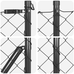 Casa si Gradina - Gradina si terasa - Garduri, panouri si accesorii - Gard de sarma zincata Set de 2 Gri Metal, Plastic 25 x 0.8 m - Infinity.ro