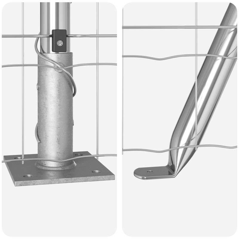 Casa si Gradina - Gradina si terasa - Garduri, panouri si accesorii - Gard Euro cu 13 stalpi flansati 1.2x25 m Otel galvanizat - Infinity.ro