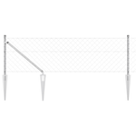 Casa si Gradina - Gradina si terasa - Garduri, panouri si accesorii - Gard din plasa de lant cu 7 stalpi cu varf 0.8x10 m Otel galvanizat - Infinity.ro