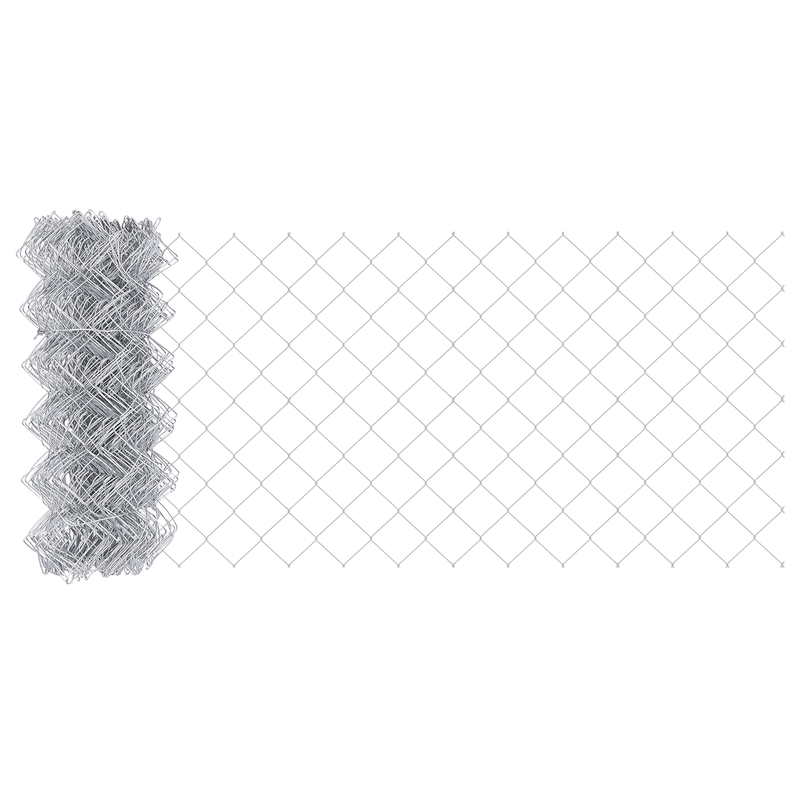 Casa si Gradina - Gradina si terasa - Garduri, panouri si accesorii - Gard din plasa de lant cu 7 stalpi cu varf 0.8x10 m Otel galvanizat - Infinity.ro