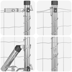Casa si Gradina - Gradina si terasa - Garduri, panouri si accesorii - Imprejmuire europeana cu 7 stalpi flansati 1,5x10 m Otel galvanizat - Infinity.ro