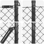 Casa si Gradina - Gradina si terasa - Garduri, panouri si accesorii - Gard din lant cu 7 stalpi de suport 0.8x10 m din otel galvanizat - Infinity.ro