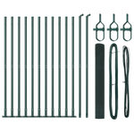 Casa si Gradina - Gradina si terasa - Garduri, panouri si accesorii - Set de stalpi de imprejmuire verde Set de 2 Verde Metal 25 x 1 m - Infinity.ro