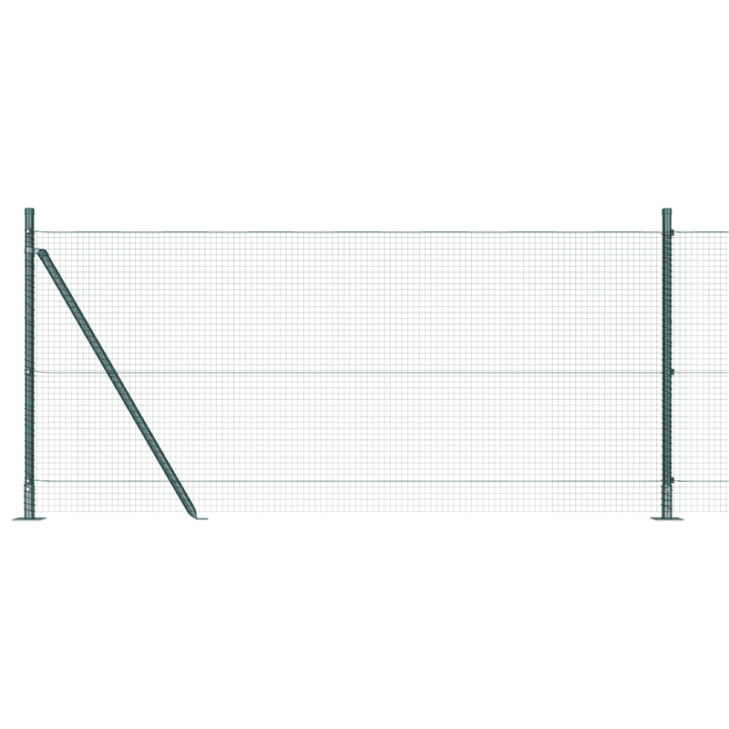 Casa si Gradina - Gradina si terasa - Garduri, panouri si accesorii - Set de stalpi de imprejmuire verde Set de 2 Verde Metal 25 x 1 m - Infinity.ro